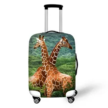 Animal Giraffe Print Travel Accessories Suitcase Protective Covers 18-32 Inch Spandex Luggage Dust Cover Case Stretchable