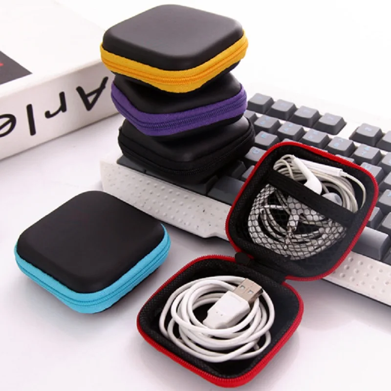 

Earphone Wire Organizer Box Data Line Cables Storage Box Case Container Coin Headphone Protective Box Case Container