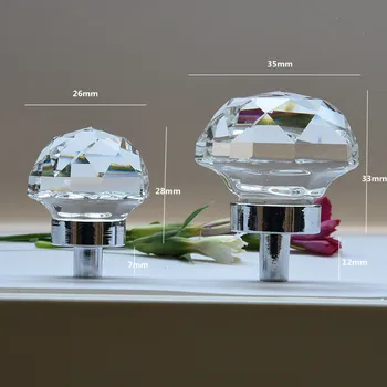 

Transparent crystal ball handle single hole drawer wardrobe door accessories cabinet handle European style cabinet small handle