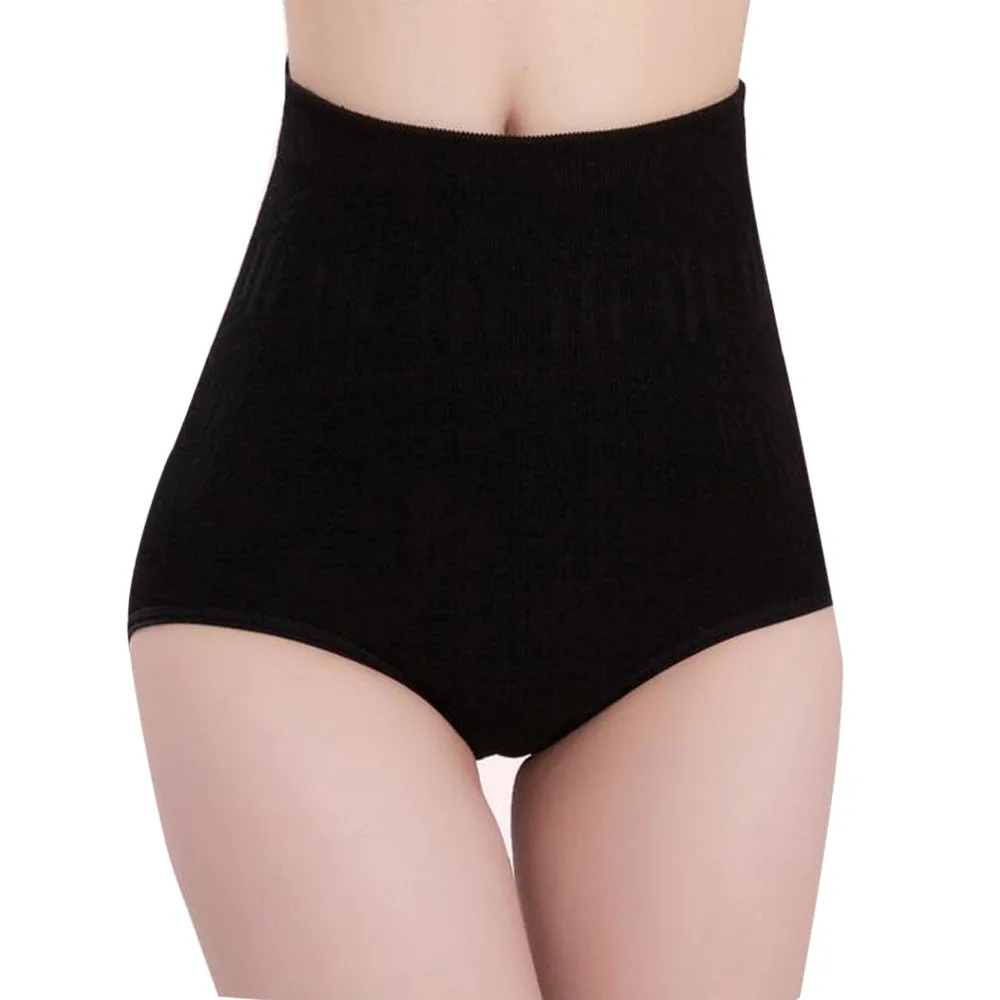 

Busty women's underwear high waist abdomen seamless underwear solid underwear large size soft corset belly hips #YL5