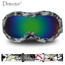 Детектор детские лыжные очки для мальчиков и девочек сноуборд двойной Анти-Туман UV400 защита лыжные очки зимние снежные виды спорта Googles