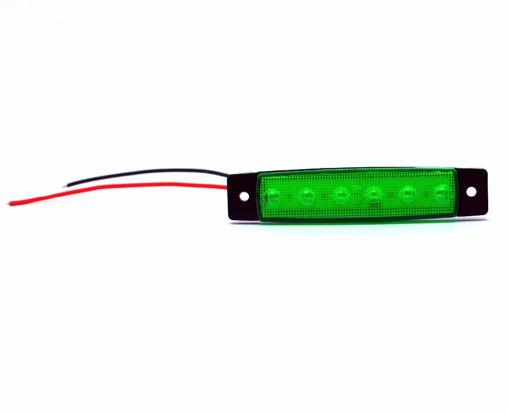 2 шт. X 12 В или 24 В DC 6 светодиодный 3,"(белый/красный/янтарный/синий/зеленый) боковые Габаритные, задние габаритные индикаторы зазора огни для грузовик, прицеп, лодка
