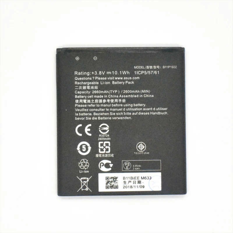 

Hekiy 2600mAh B11P1602 Phone Replacement Battery For ASUS Zenfone Go 5" ZB500KL X00AD X00ADC X00ADA Li-polymer Battery