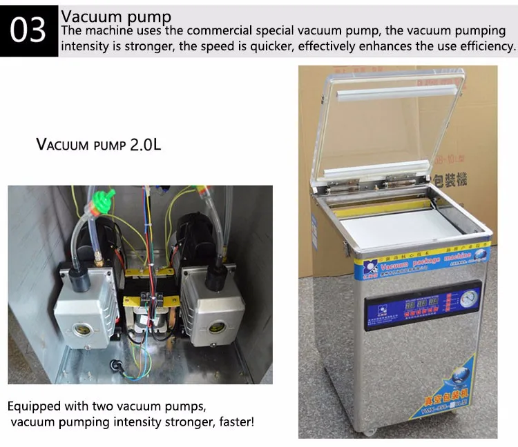 1 шт. ymx-958-06l Нержавеющая сталь стол-Стиль пищевая вакуумная упаковочная машина настольная двойной насос вакуумный упаковщик машина