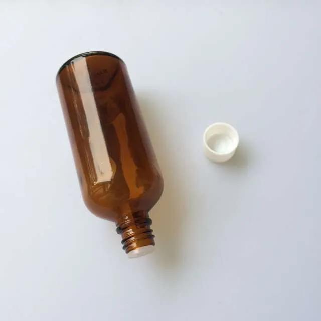 100ml Amber Glass Bottles with Leakage-proof Stopper Cap Liquid Jars Essential Oil Bottles 10pcs