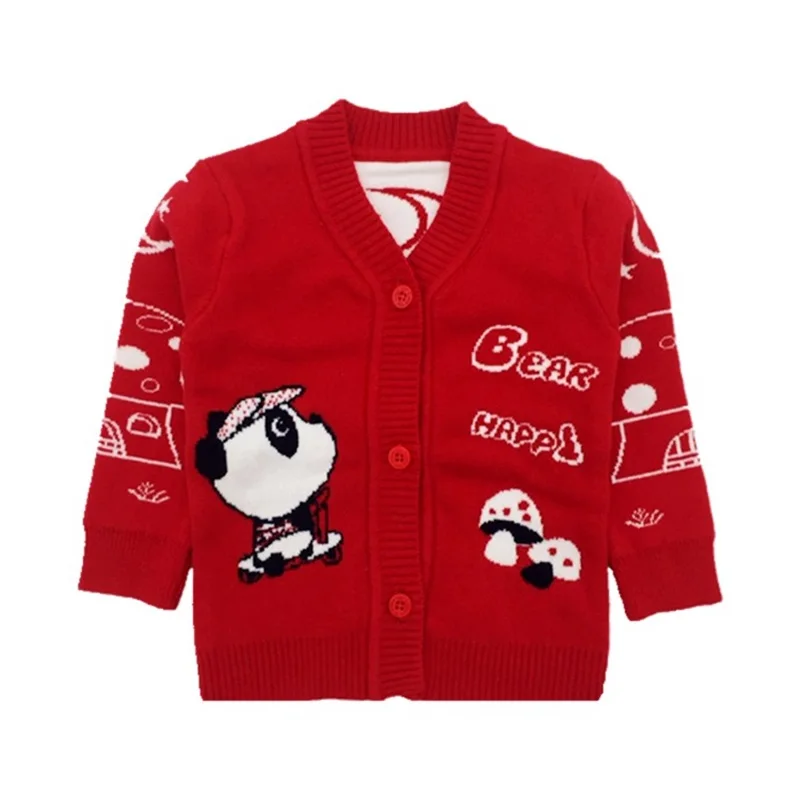 Bear Knitted Baby Sweater Infant Boys Sweater Cardigan Long Sleeve V-Neck Baby Sweater For Girls Autumn Winter Baby Boy Clothing (4)