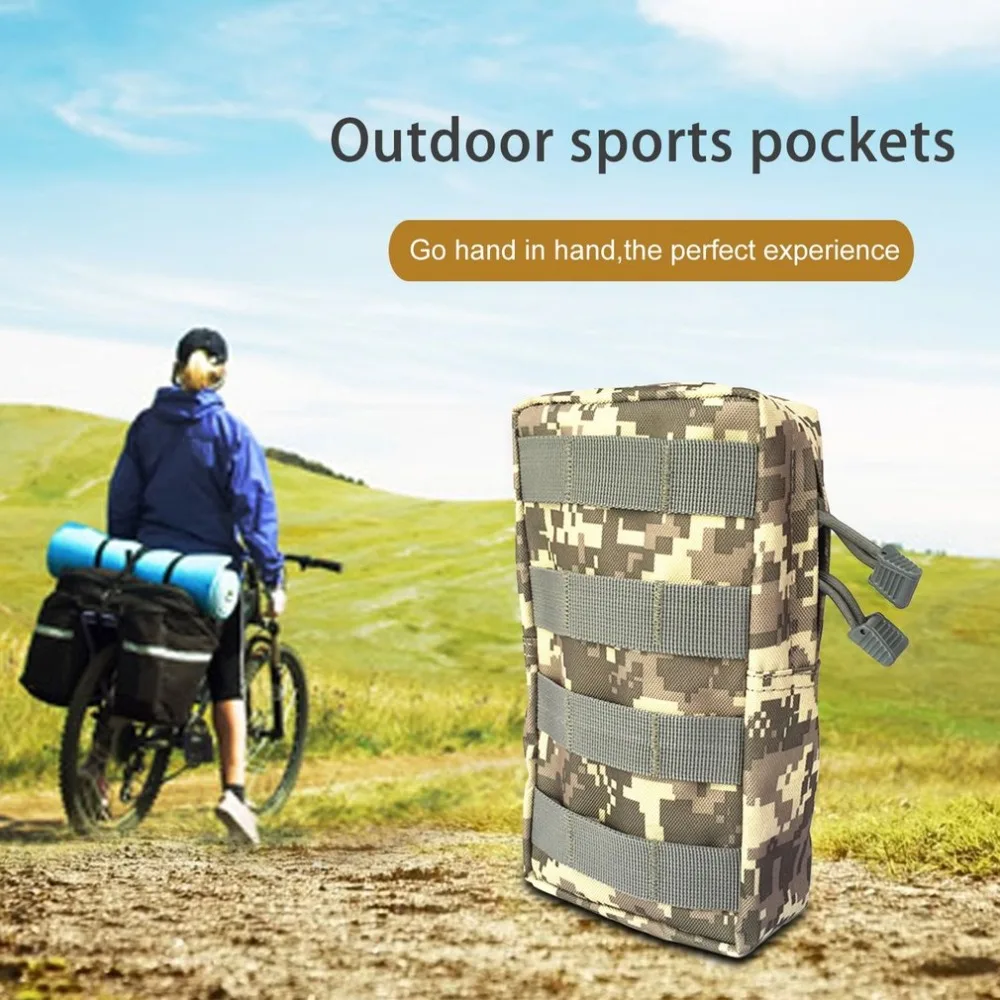 

OUTAD Outdoor Sports Bag Mini Tool Kit Bag Zipper Waist Bag Large Tactical Pouch Key Phone Pack For Hiking Camping Travel