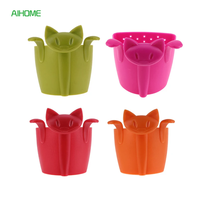

Cute Cartoon Cat Elephant Animal Silicone Tea Infuser Reusable Tea Filter Herb Strainer Tea Bag Drinkware