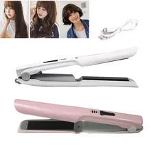 Профессиональный портативный беспроводной выпрямитель для волос 2 в 1 с usb-зарядкой, утюжок для завивки, керамический плоский утюжок для укладки волос, Прямая поставка