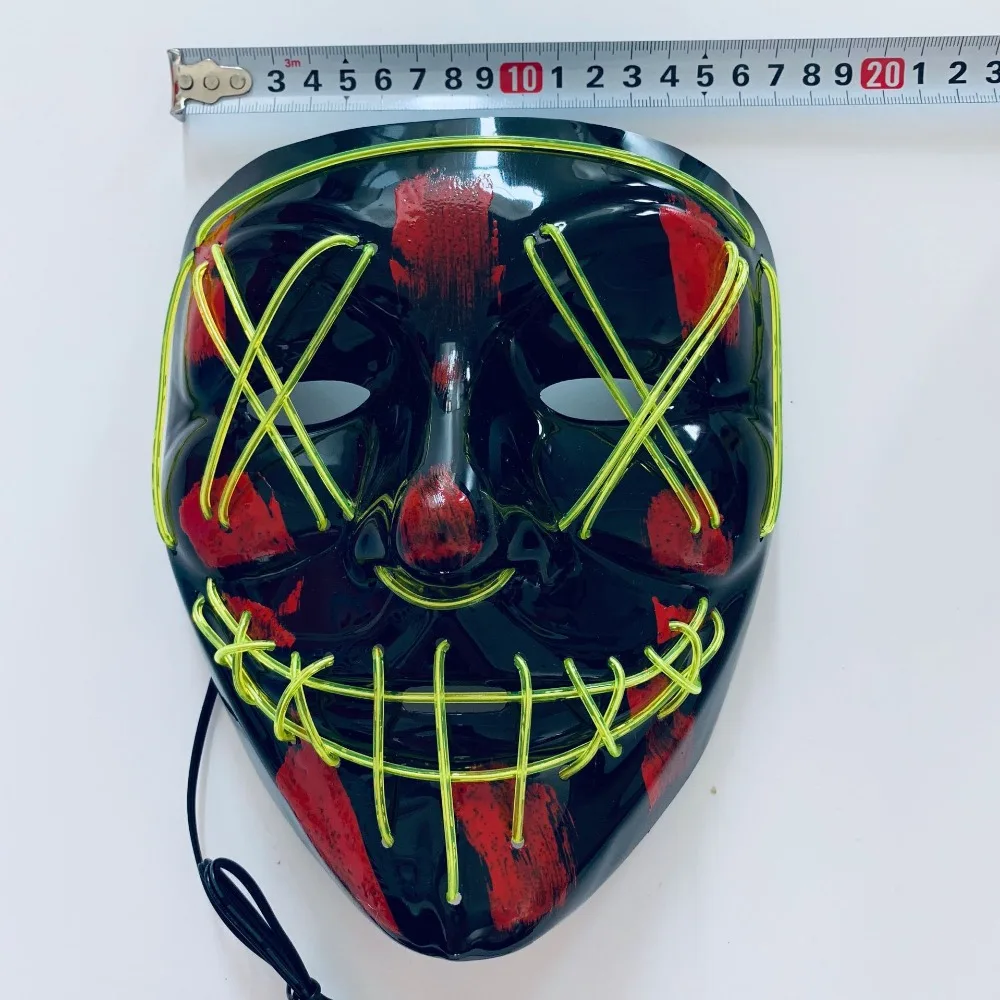200 шт., маска на Хэллоуин, светодиодный светильник, Вечерние Маски, маска для продувки, веселые маски, праздничные Вечерние Маски для игр