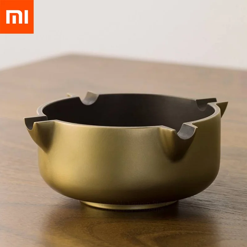 

New Xiaomi Youpin Copper Master Small Ashtray Small Size Metal Crafts Antique Color Ashtray Cigarette Holder