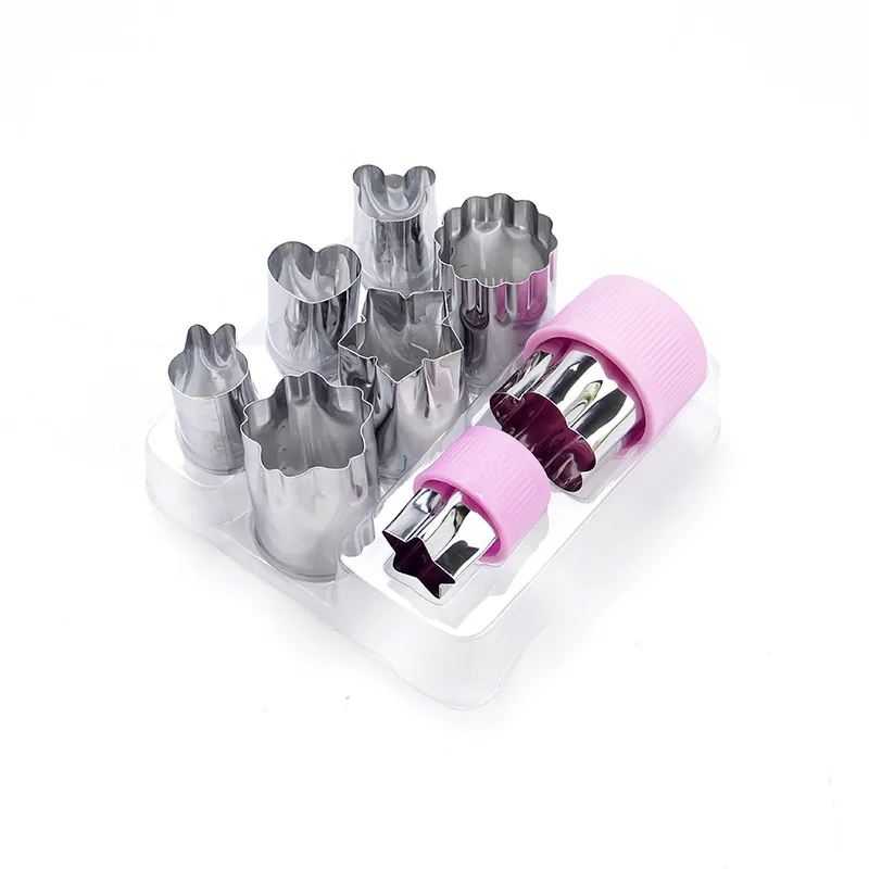 8 шт./лот кухонные инструменты для приготовления пищи милые забавные мини-печенье набор резаков для печенья фруктовый, овощной слайсер резаки для детей