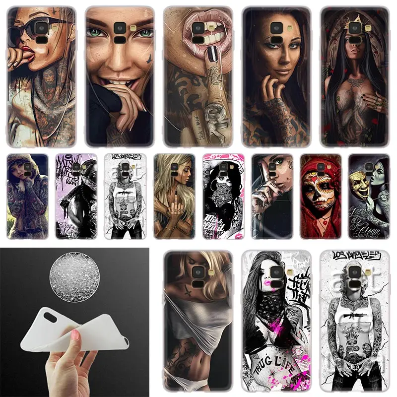 

Sexy Sleeve Tattoo Girl Soft Cover Phone Case For Samsung Galaxy A50 A10 A20 A30 A40 A60 A70 A6 A8 Plus A7 A9 2018 A3 A5 2017