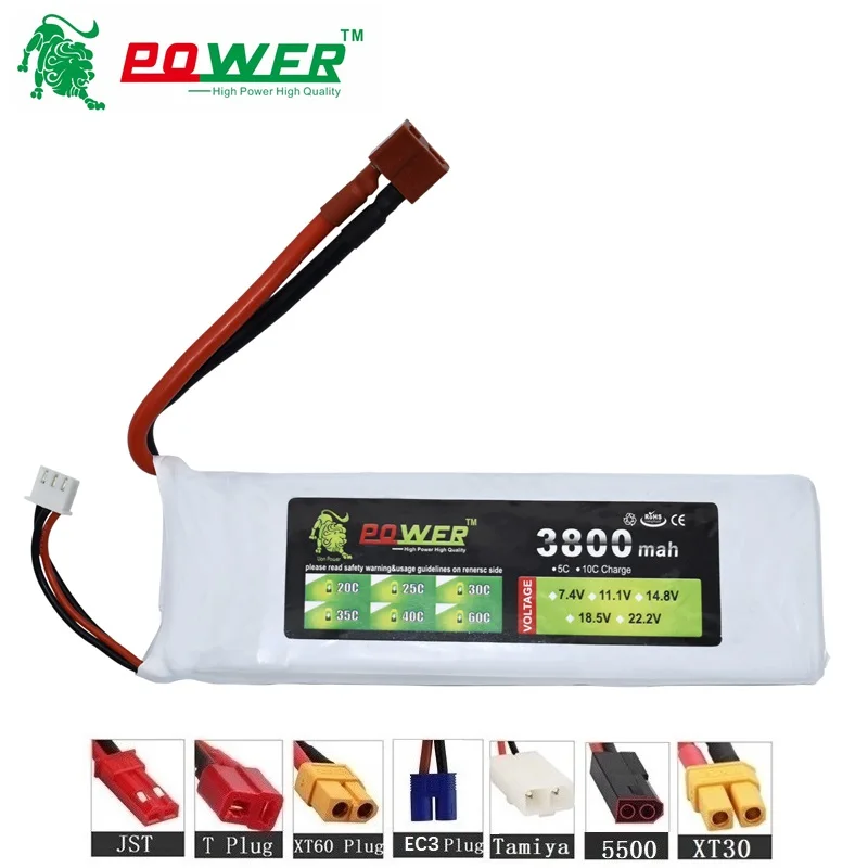 LION POWER 3S 11,1 v 3800mah Lipo батарея 35c для вертолета четыре оси RC автомобиля лодки мощность T/XT60/JST разъем 3s lipo battary 11,1 v