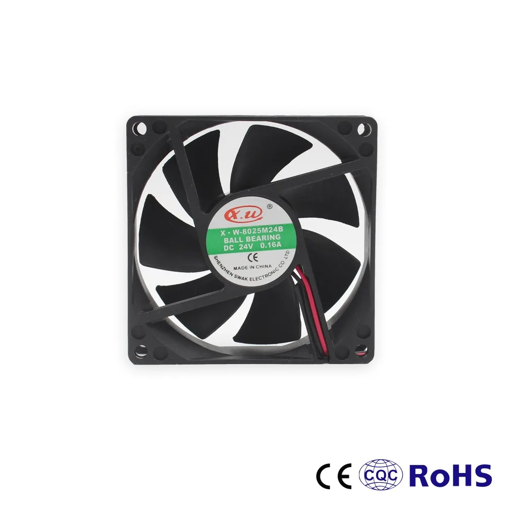 DC24V мини Мощный 80 мм 80x80x25 8025 маленький Бесщеточный вентилятор охлаждения