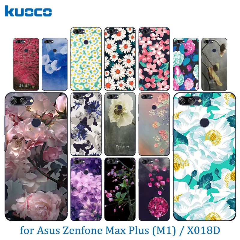 

5.7 inch For Asus ZenFone Max Plus M1 ZB570TL Clear Back Cover Blossom Pattern For Zenfone Max Plus(M1) X018DC ZB570TL Slim Case