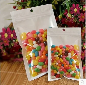 

Wholesale 14*20cm White / Clear Self Seal Zipper Plastic Storage Packaging Bag Zip Lock Ziplock Bag Retail Package W/ Hang Hole