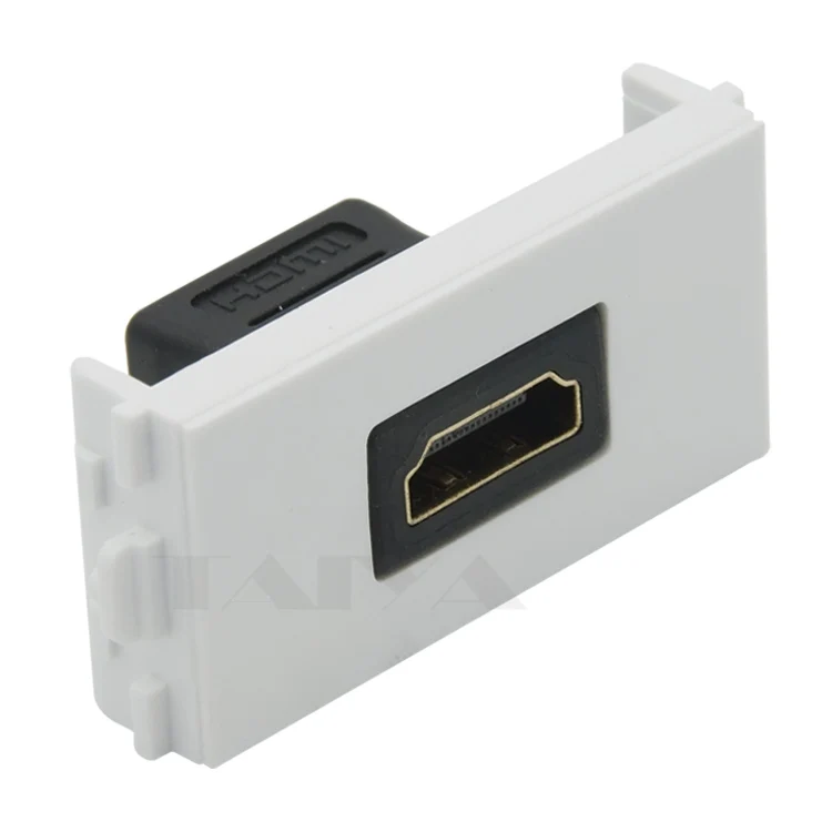 

HDMI connector wall plate with very short length
