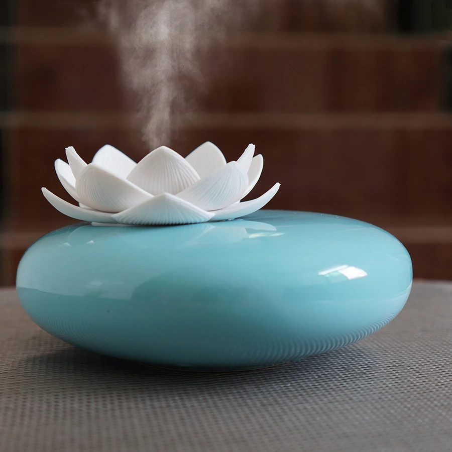 

Ultrasonic Aroma Ceramic Humidifier Air Diffuser Lotus Purifier Atomizer essential oil diffuser difusor de aroma mist fogger