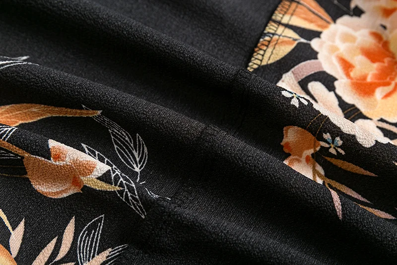 Bohemian Floral Print Boho Maxi Dress Women Chiffon Beach Summer Dress Deep V-Neck Split Backless Sexy Long Dress (15)