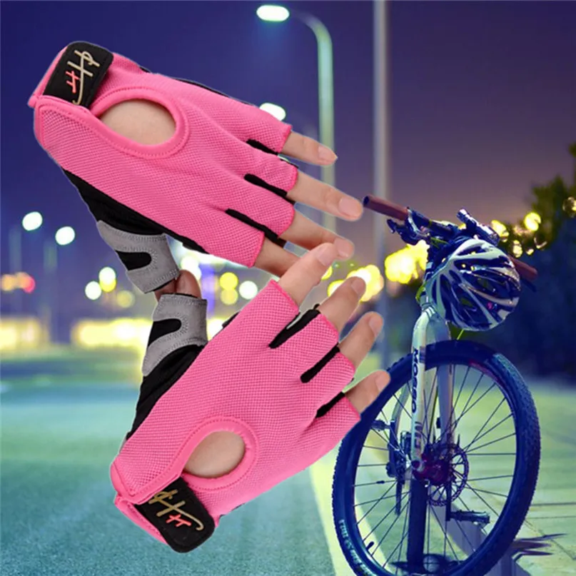 Cycling Gloves Anti Skid Bike Mens Women's MTB Sports Gloves Mountain Bicycle Half Finger Gloves Shockproof Ciclismo #2g28#F (5)