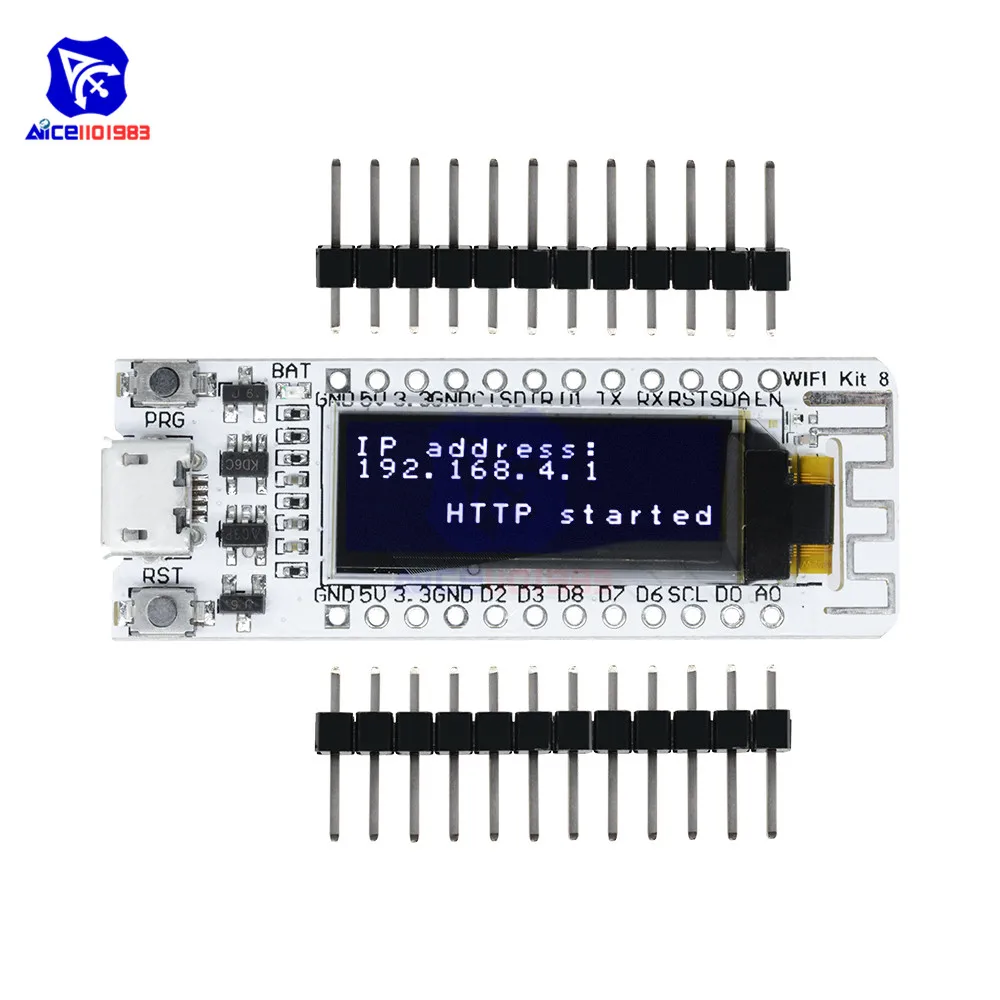 ESP8266 wifi макетная плата 0,91 дюймов OLED дисплей CP2014 NodeMcu белый модуль 32 МБ флэш Интернет вещей для Arduino TTGO