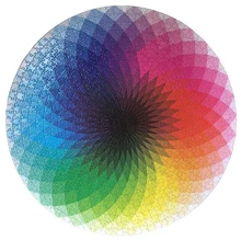 Puzzle 1000 sztuk okrągłe Puzzle Rainbow Palette intelektualna gra dla dorośli i dzieci Puzzle prezent tanie tanio Toporchid 7-12m W wieku 0-6m 13-24m 25-36m CN (pochodzenie) Unisex Papier COMMON Other No eating 778512-1 Colorful Paper