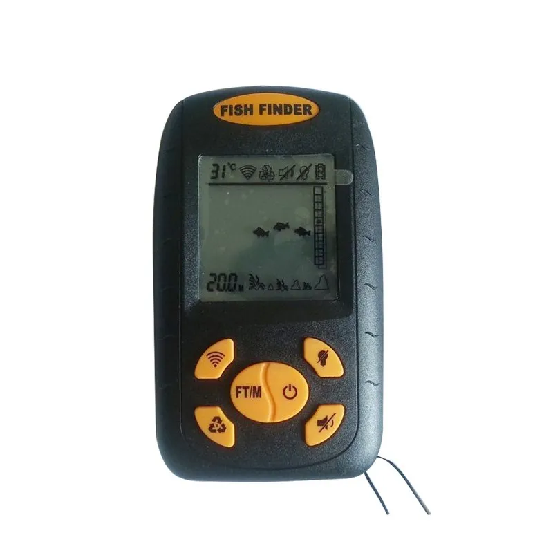 

Portable LCD Screen Sonar Sensor Fish Finder Range 0.6-100M Fish Alarm Sounder For Sea Lake River Fishing Tackle Accessories