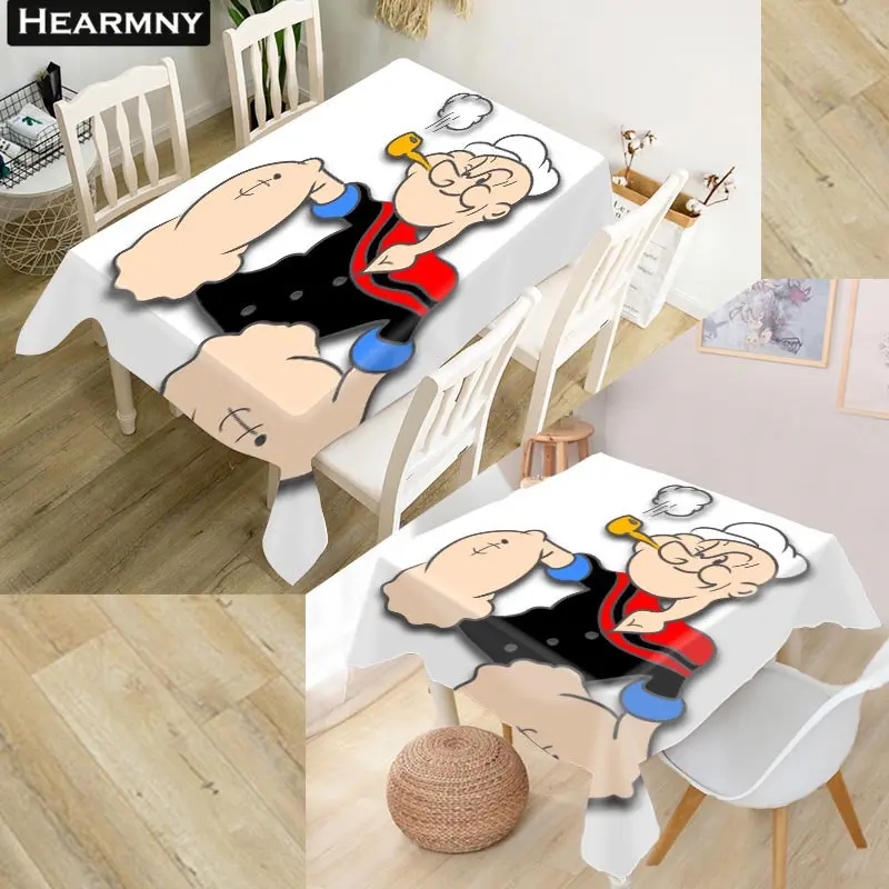 

Popeye The Sailor Tablecloth Waterproof Oxford Fabric Square/Rectangular Tablecloth For Wedding Table Cloth Cover TV Covers