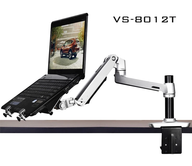 Алюминиевый сплав настольное крепление ультра-длинная рука двойного назначения ноутбук/монитор держатель полный движения держатель для ноутбука 8012-T