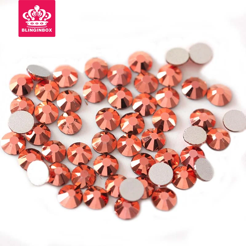 

All Size SS3-SS34 Gold Rose Nail Art Rhinestones Luxury 3D Nails Decoration for DIY Strass Glitters Non HotFix Crystals Y3762