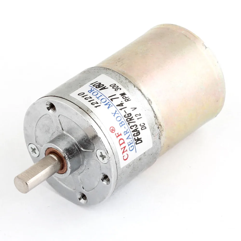 

UXCELL 12V DC 300RPM Magnetic Electric Gear Box Motor Replacement 6mm Diameter Shaft, 2 Terminals Connector