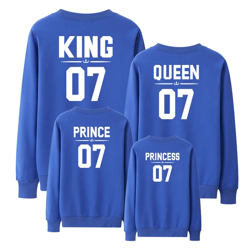 

family matching clothes sweatshirt king queen princess t shirt father son mother daughter look daddy mommy and me baby outfits