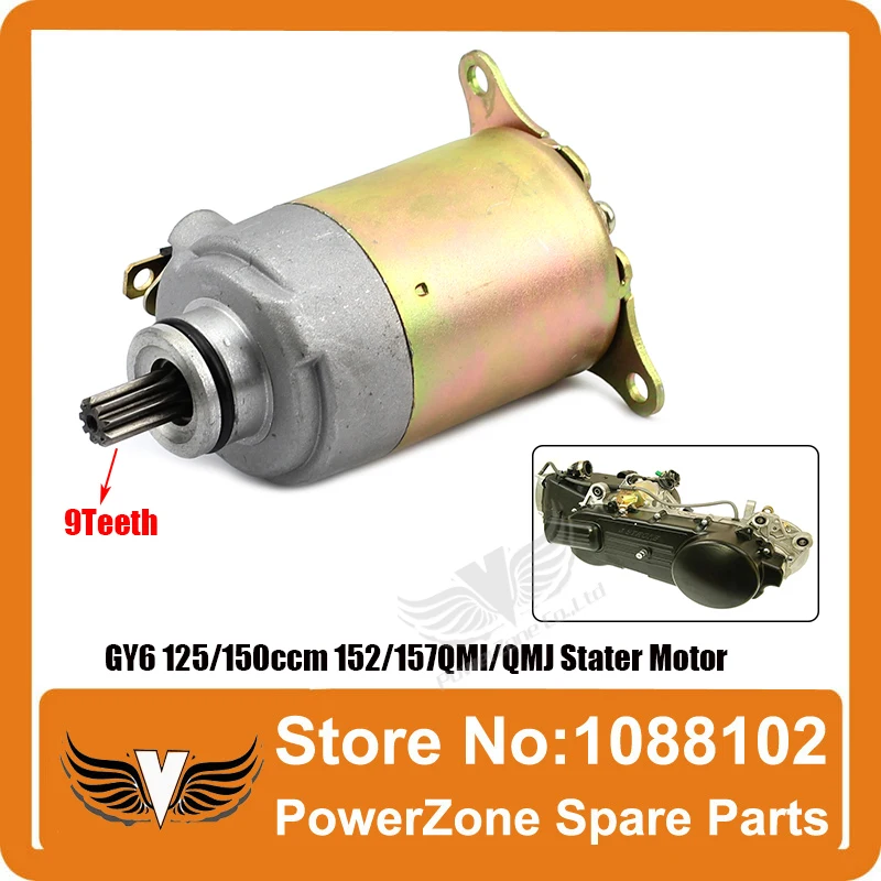 

GY6 125/150ccm 152/157QMI/QMJ Engine Electric Stater Motor Fit Scooter Motorcycles ATV Go-Cart Spare Parts Free Shipping