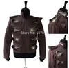 MJ Michael Jackson Rare NEW This Is It  Men in the mirror Crystal Punk Jacket For Party Performance Collection 2