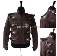 MJ Michael Jackson Rare NEW This Is It  Men in the mirror Crystal Punk Jacket For Party Performance Collection 2