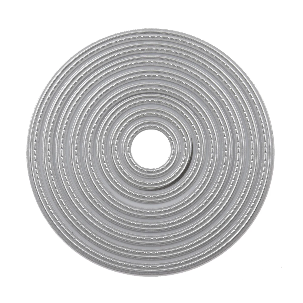 

DIY 8 Circle Metal Cutting Dies Stencils Embossing Card Scrapbooking Album Decoration Craft Die Cutting Template Folder Suit