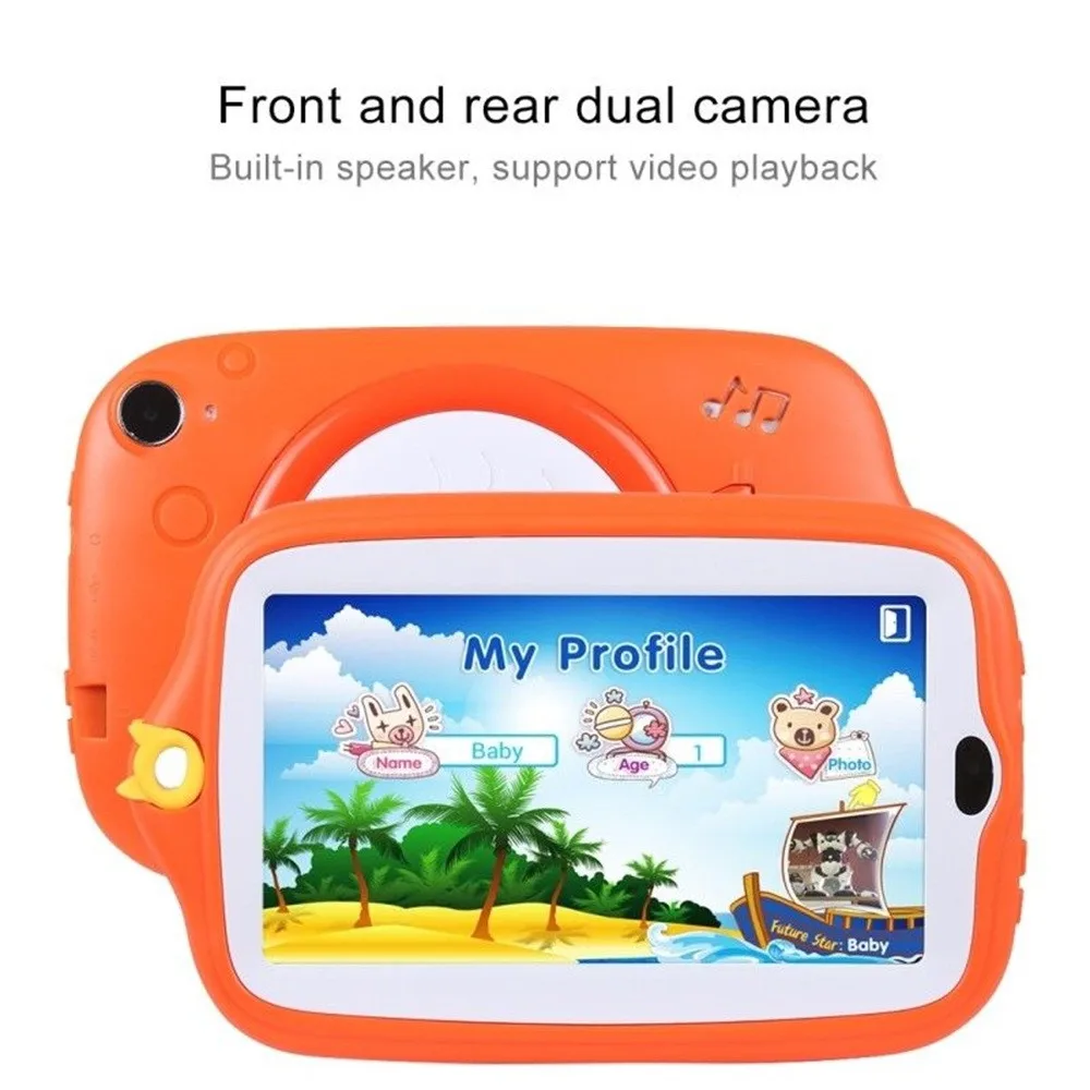 Мода 7 дюймов дети Android 4,4 планшетный ПК 8G четырехъядерный wifi камера детский подарок умный стол MP4 плеер