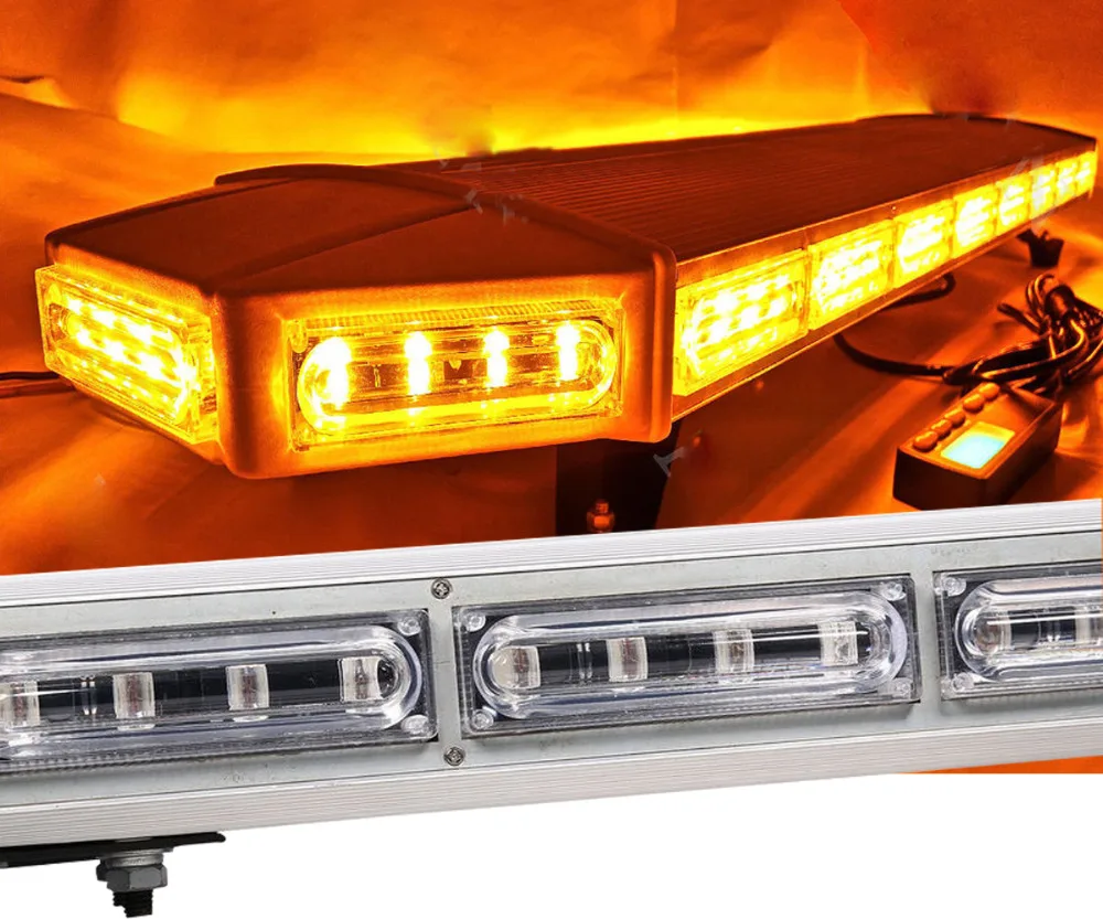Castaleca 88LED العنبر ضوء بار استجابة الطوارئ منارة تحذير شاحنة ستروب اللمعان مصباح ألوان أخرى أيضا يمكن تخصيصها