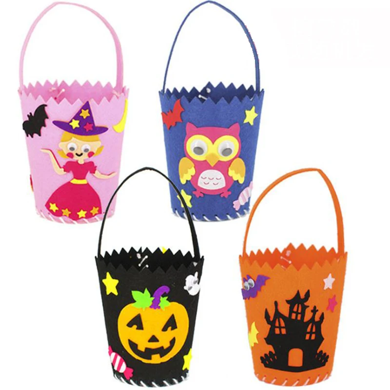 1 Pc Colored Halloween Candy Bag Gift Bags Pumpkin Trick or Treat Bags