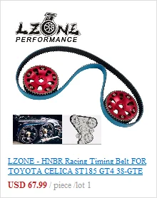 LZONE-HNBR гоночный Ремень ГРМ синий+ алюминиевый кулачок красный для 2JZ-GE и 2JZ-GTE Супра, GS300, IS300 JR-TB1006B+ 6531R