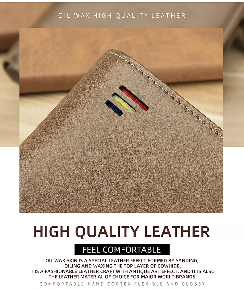 new Genuine men's high quality business fashion leather wallet multi-card multi-function coin purse credit card free shipping