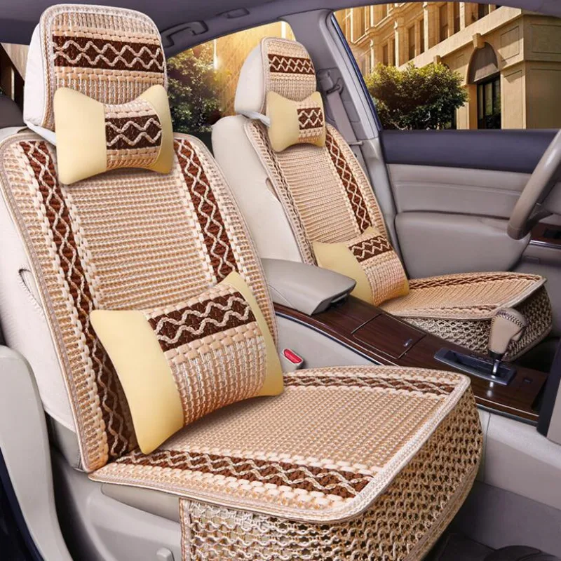 Ледяной Шелковый чехол для автомобильного сиденья toyota corolla crown fortuner land cruiser 100 200 mark