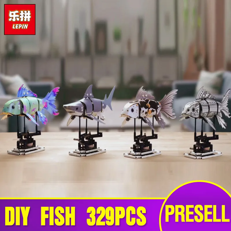 

Lepin 20089 20090 20091 20092 Creative Series The DIY Movable Fish Forma Set Legoings Building Blocks Toys Kids Christmas Gift