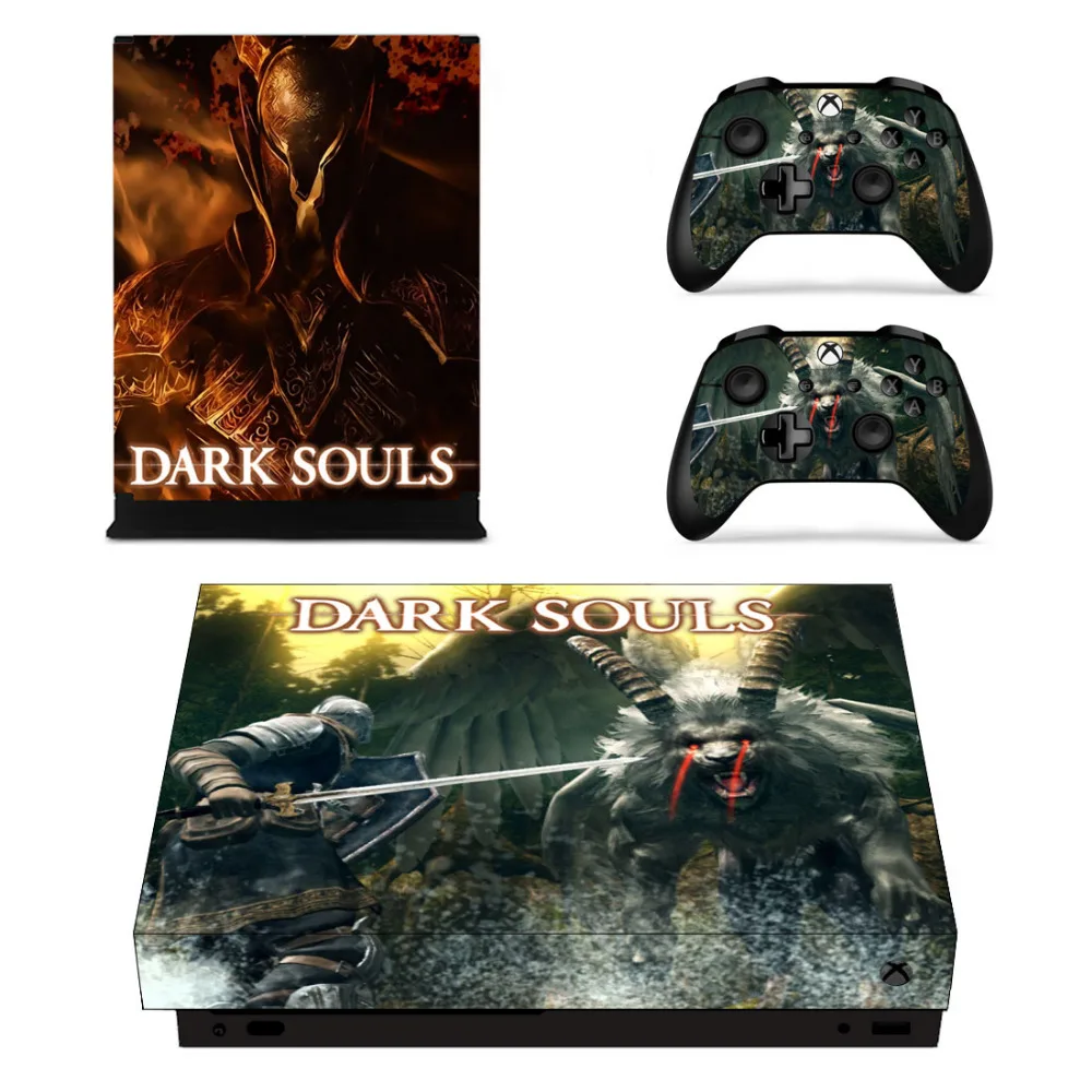 Dark Souls кожи Стикеры наклейка для microsoft Xbox One X консоли и контроллеры Скины Стикеры s для Xbox One X кожи винила