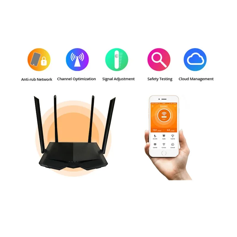 Tenda AC6 1200 Мбит/с Беспроводной Wi Fi роутер двухдиапазонный 2 4 ГГц/5 0 ГГц 11AC Смарт