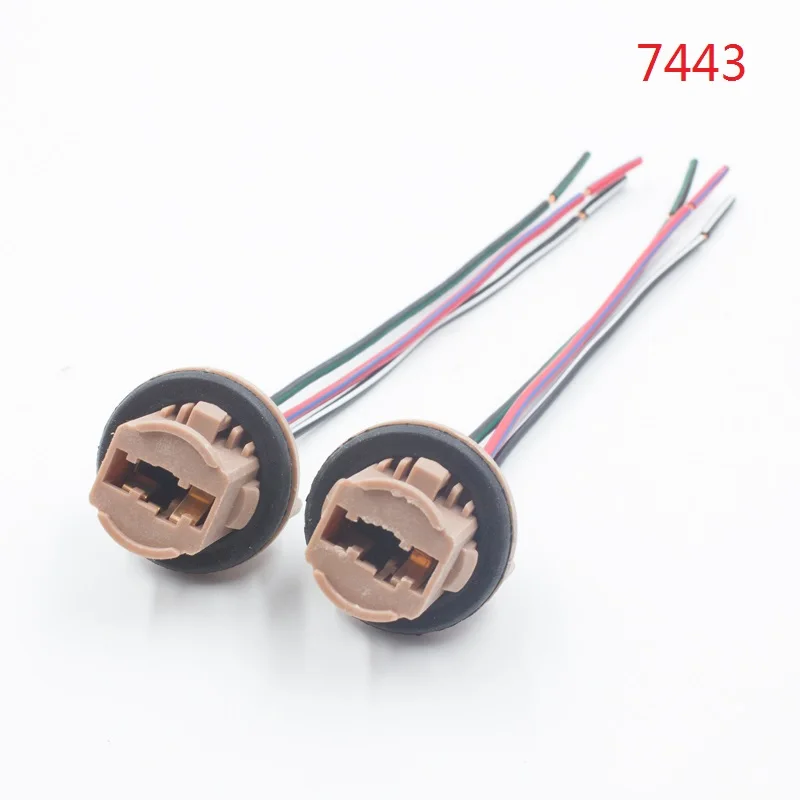 Rockeybright 1158 2057 2357 Plug Wiring Harness Sockets For Turn Signal Light Bulb 1157 bulb holder adapter wires cable relay