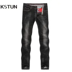 Для мужчин джинсы 2019 Для мужчин s черные джинсы Slim Fit Stretch Джинсовые Повседневное качественные брюки Бизнес брюки для человека джинсы для