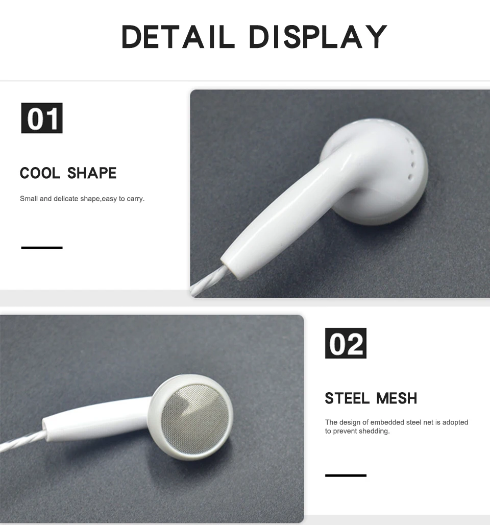 3.5mm In-Ear Stereo Earbuds Earphone For Cell Phone 1.2m Wired With Microphone Line Type For Universal Smart Mobile Phone (7)