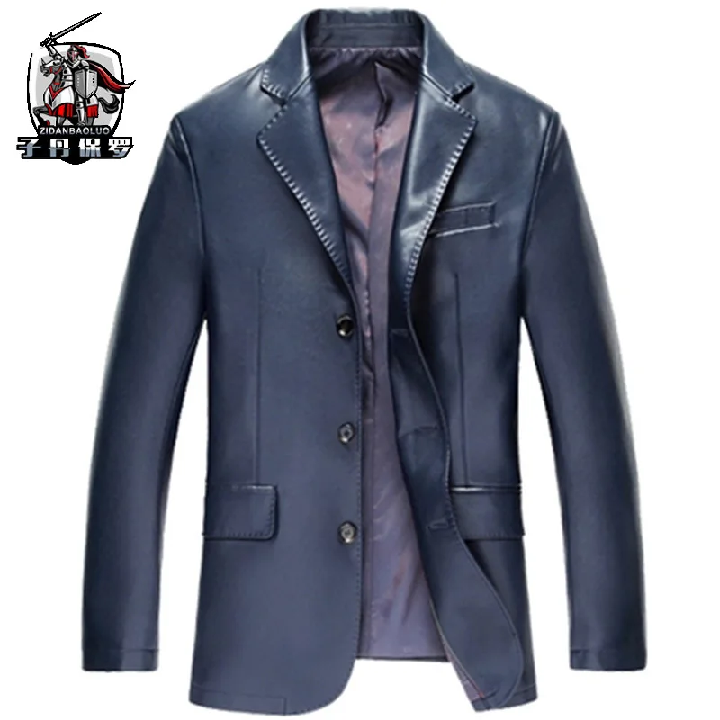2019 Hot Sell Brand Casual Leather Coats Men Leather Jackets High Quality PU Outerwear Male Suit Turn-down Collar Leather Jacket